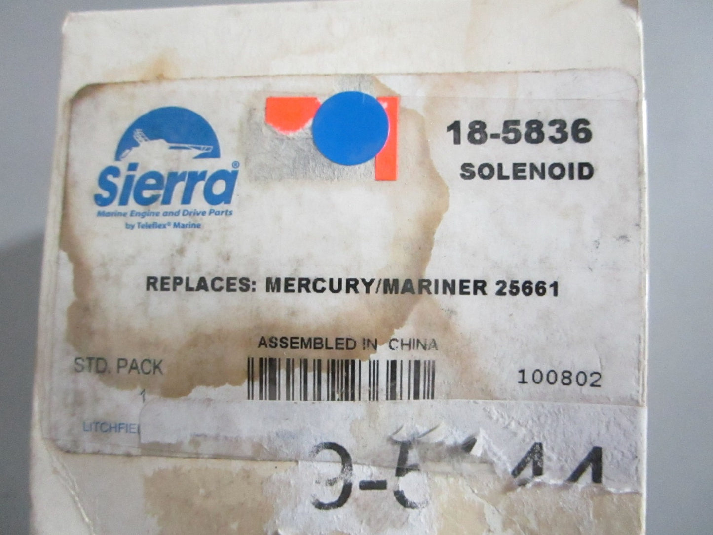 NEW 18-5836 Sierra Solenoid Rep: 25661 Mercury 0820
