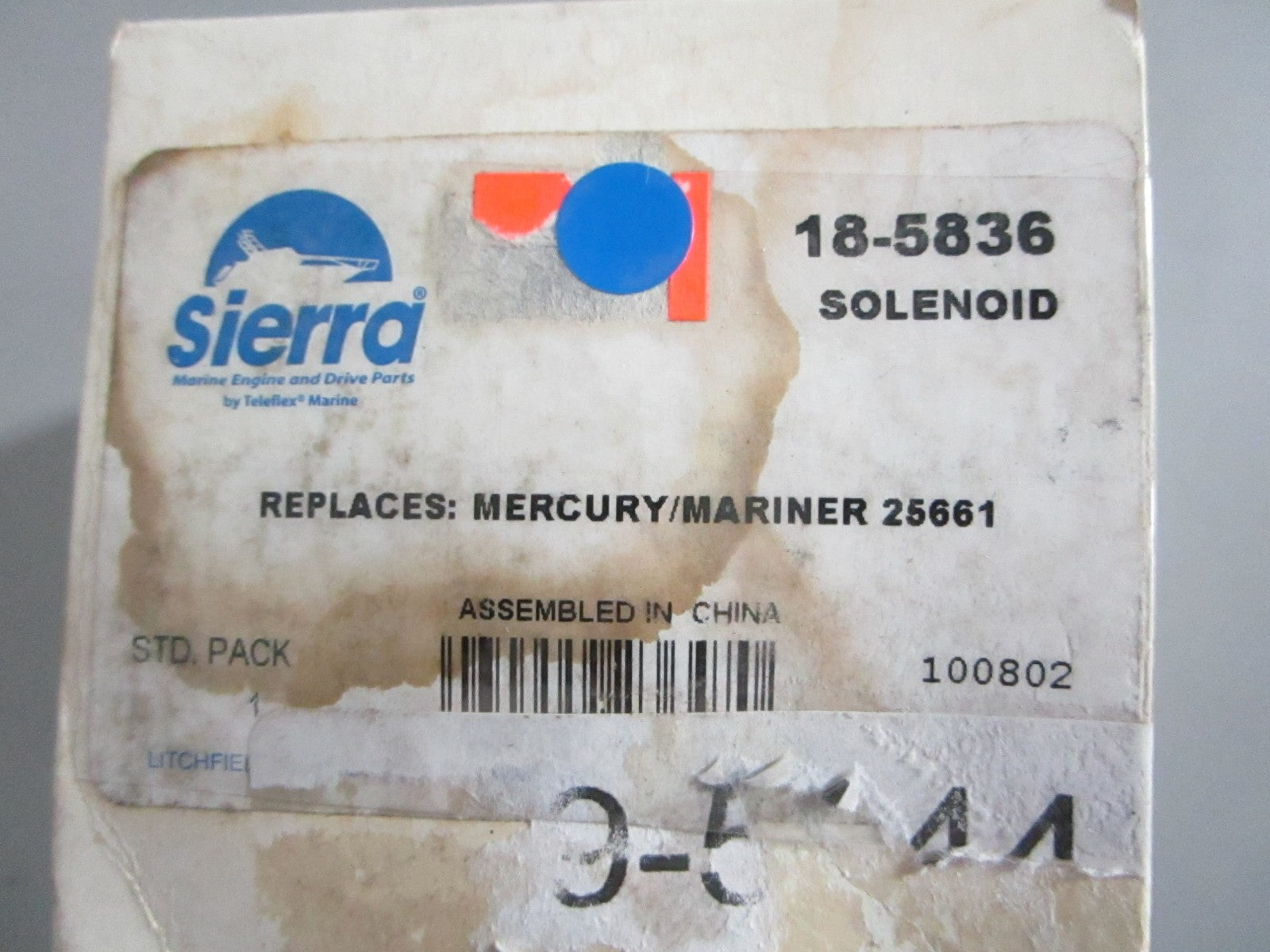 NEW 18-5836 Sierra Solenoid Rep: 25661 Mercury 0820