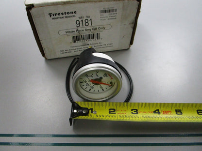 NEW 9181 Firestone White Single Air Pressure Gauge 0810