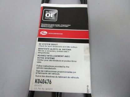 NEW K040476 Gates Micro-V 9/16" x 48 ⅛" Serpentine Belt 0720
