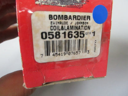 *NEW OEM* 0810 OMC Johnson Evinrude Coil & Lamination 581635 0581635