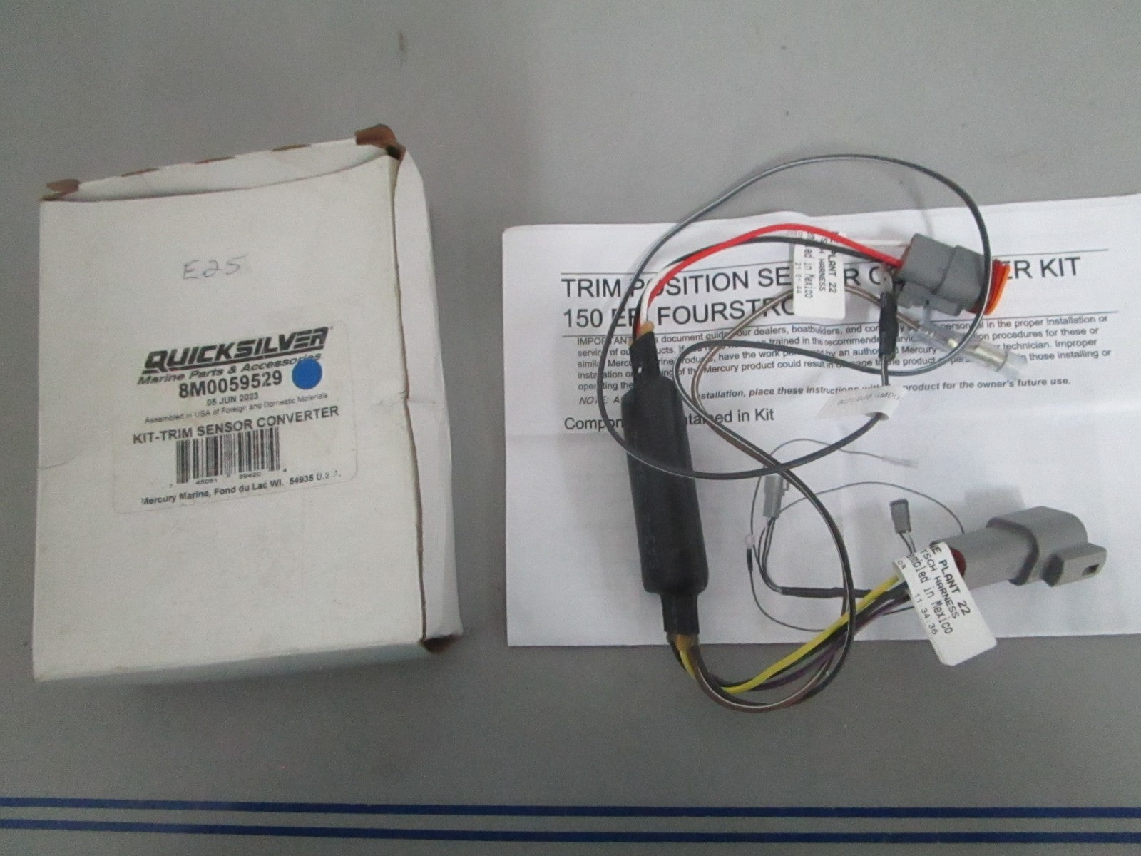 *NEW OEM* 0820 Mercury Quicksilver Trim Sensor Converter Kit 8M0059529