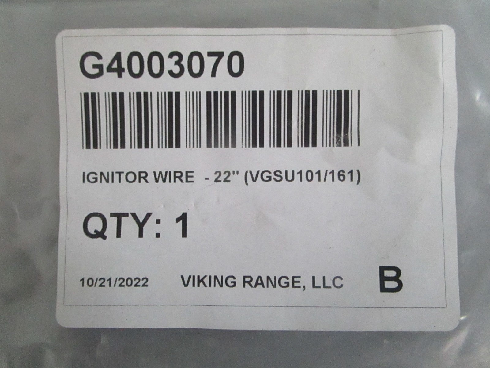 *NEW OEM* 0820 Viking Ignitor Wire G4003070