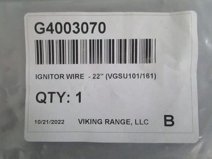 *NEW OEM* 0820 Viking Ignitor Wire G4003070