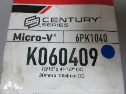 NEW K060409 Gates Micro-V 13/16" x 41 ½" Serpentine Belt 0720