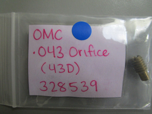 *NEW OEM* 0810 OMC Johnson Evinrude .043 Orifice (43D) 328539 0328539