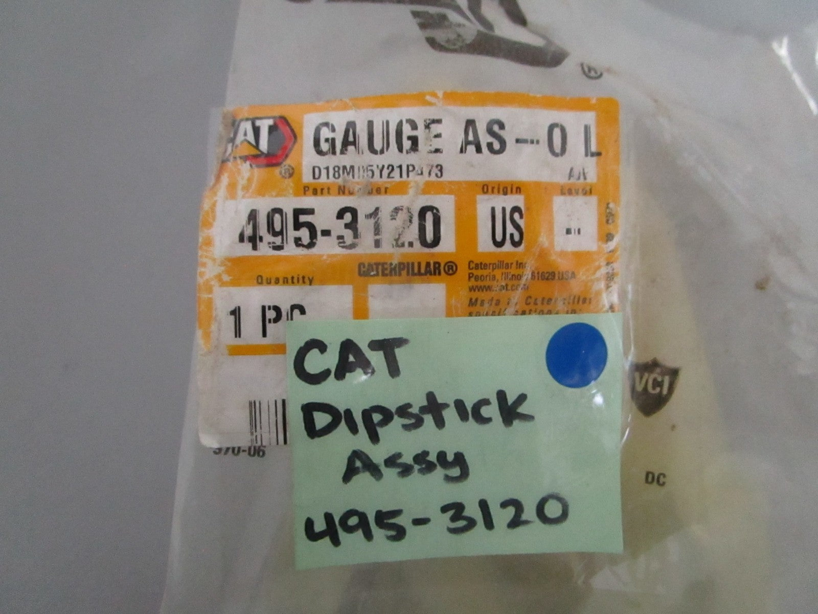 NEW OEM 495-3120 CAT Dipstick Assy 0820