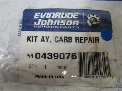 NEW OEM 439076 0439076 OMC Johnson Evinrude Carburetor Repair Kit 0720