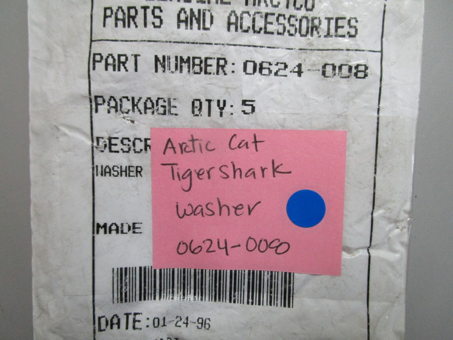*NEW* (LOT OF 5) 0770 Arctic Cat Tigershark Washer 0624-008