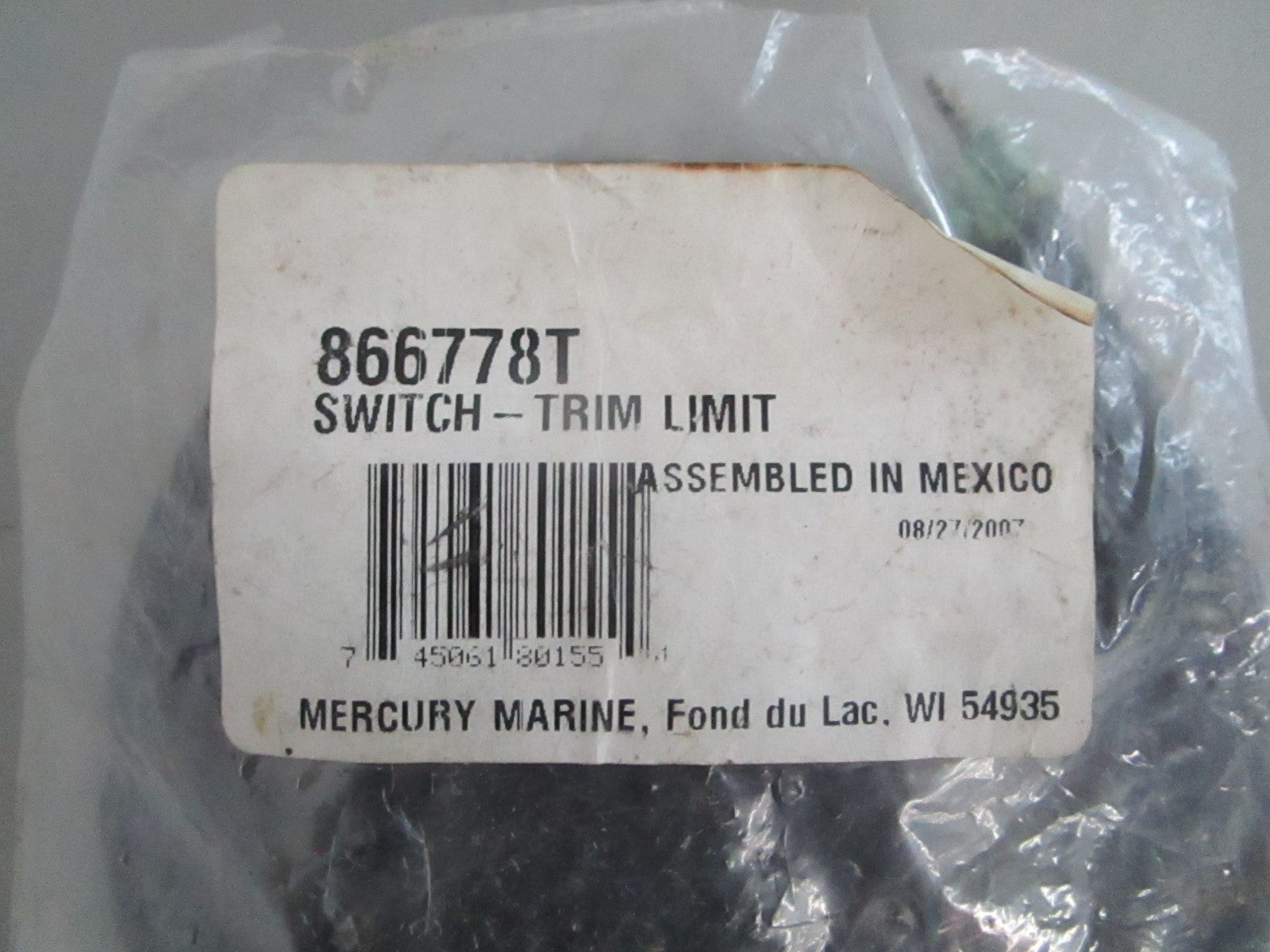 *NEW OEM* 0820 Mercury Quicksilver Trim Limit Switch 866778T