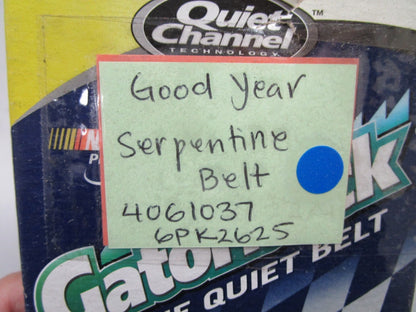 *NEW* 0810 Goodyear Serpentine Belt 4061037 6PK2625