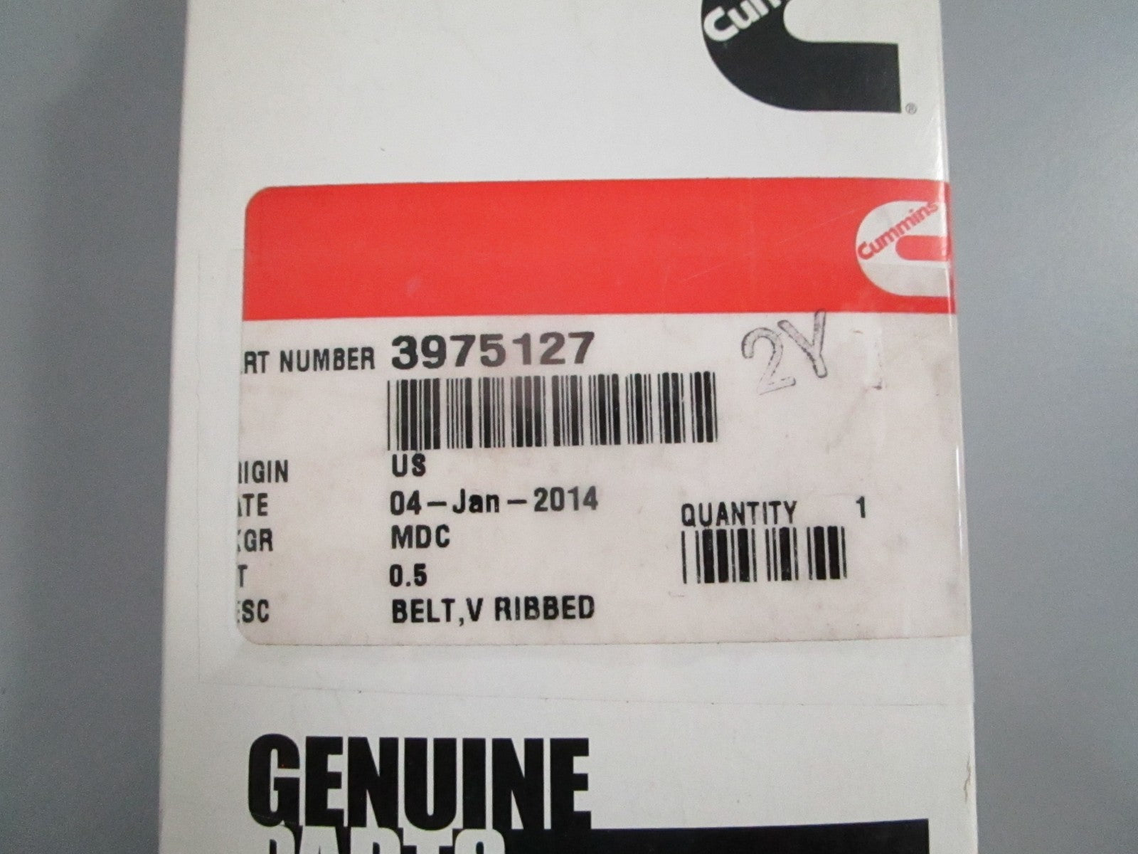 NEW OEM 3975127 Cummins V-Ribbed Belt 0820