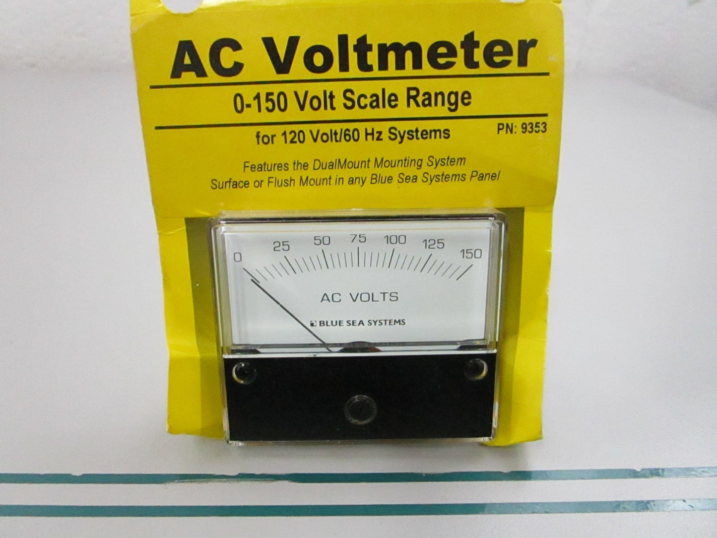 NEW 9353 Blue Sea Systems AC Analog Voltmeter 0-150V 0810