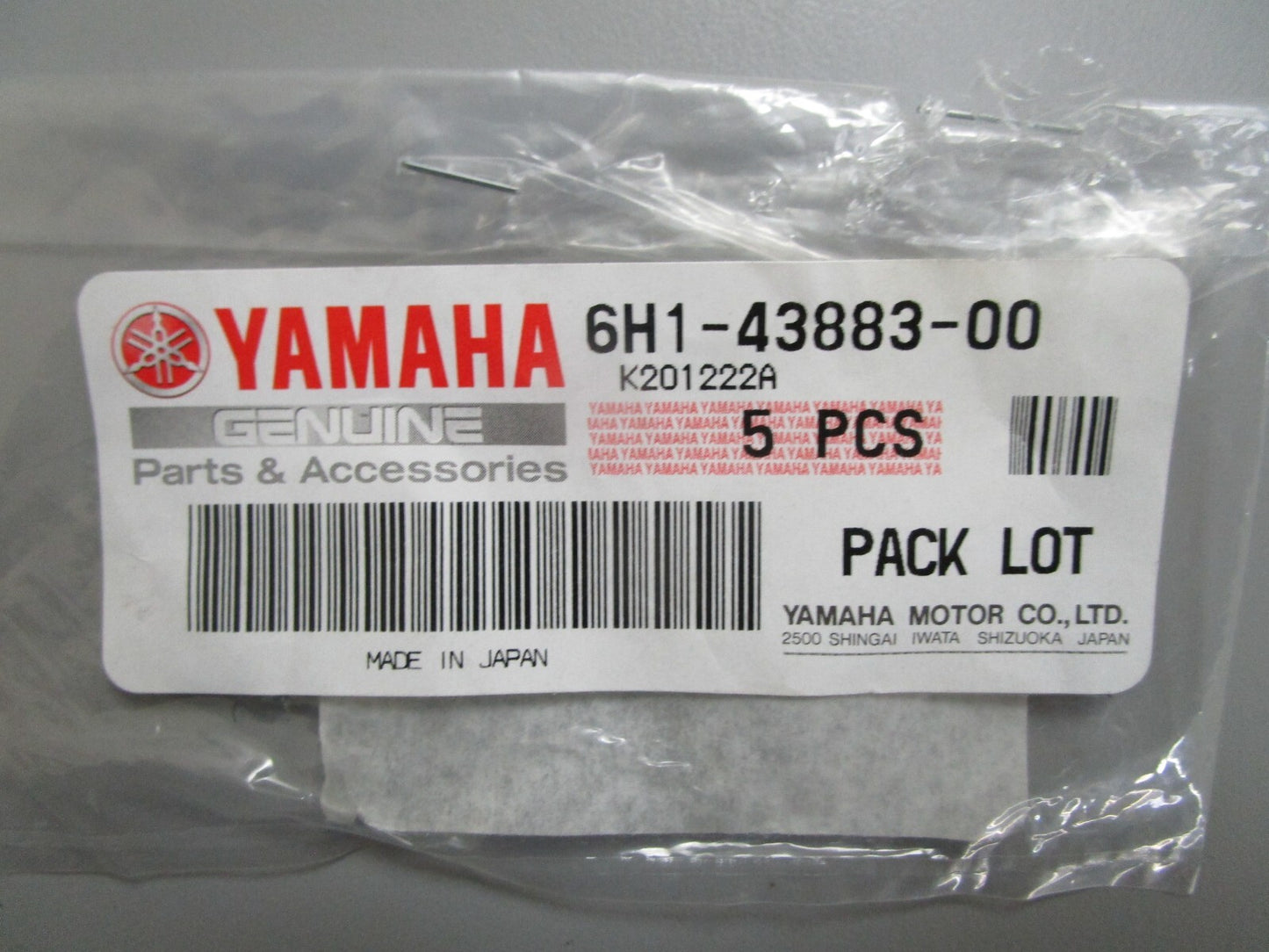 *NEW OEM* (LOT OF 5) 0810 Yamaha O-Ring 6H1-43883-00-00
