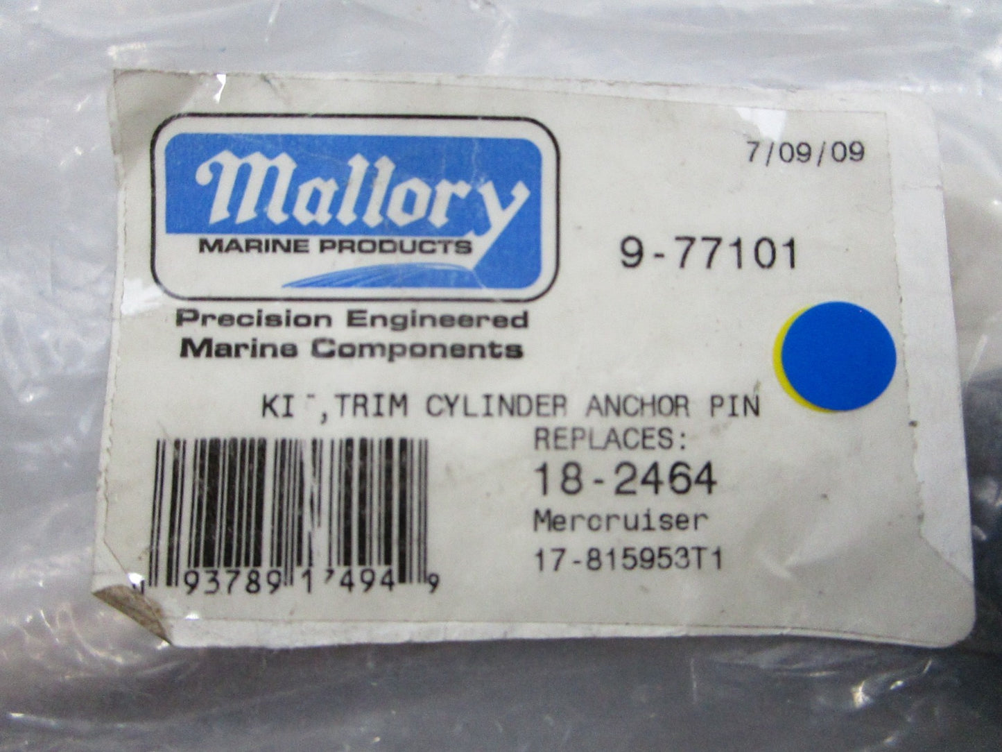 *NEW* 0810 Mallory Trim Cylinder Anchor Pin 9-77101 Rep: 18-2464 17-815953T1