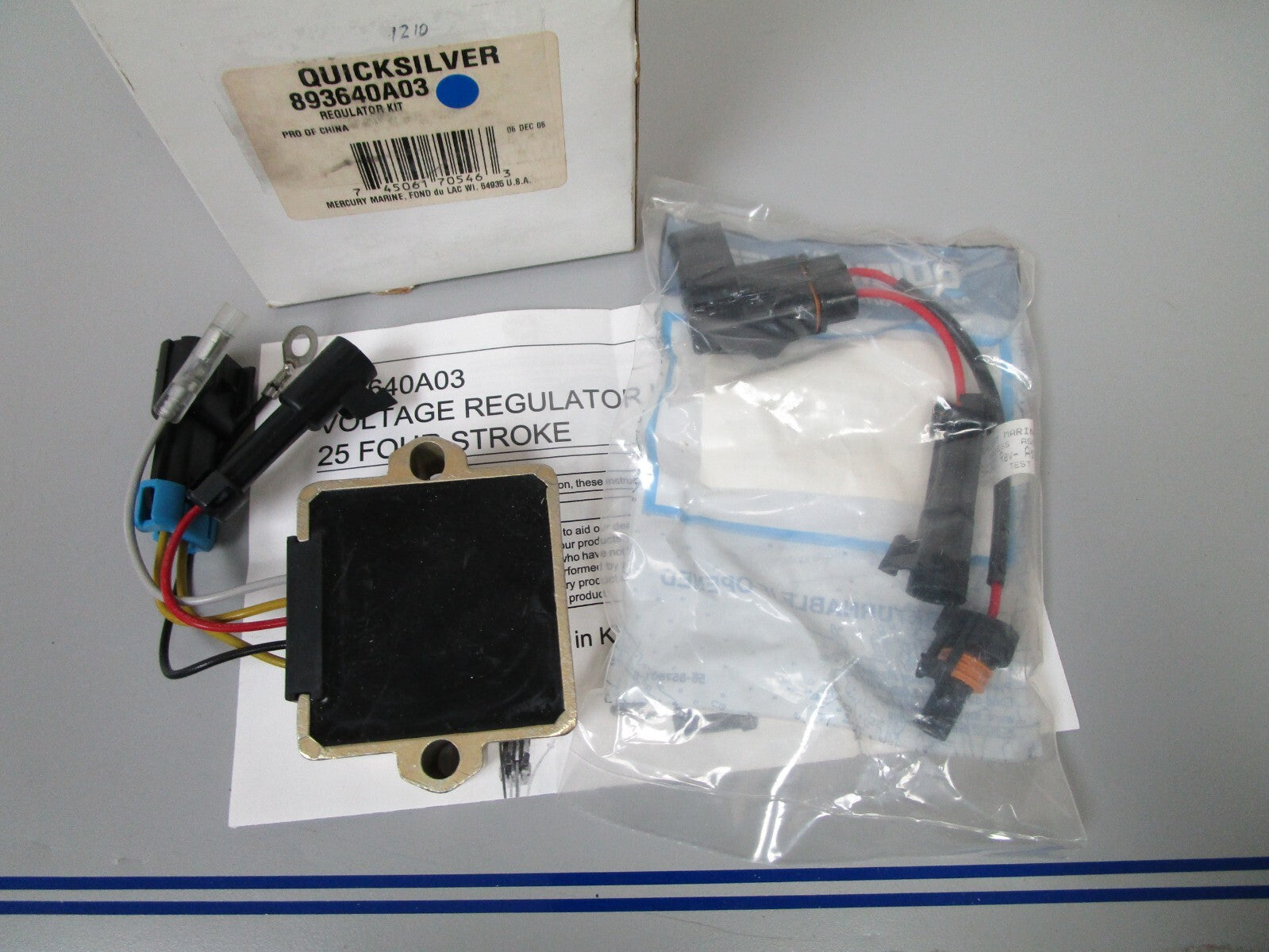 *NEW OEM* 0720 Mercury Quicksilver Regulator Kit 893640A03