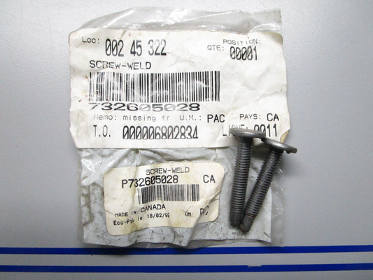 *NEW* (LOT OF 2) 0810 Ski Doo BRP Weld Screw 732605028