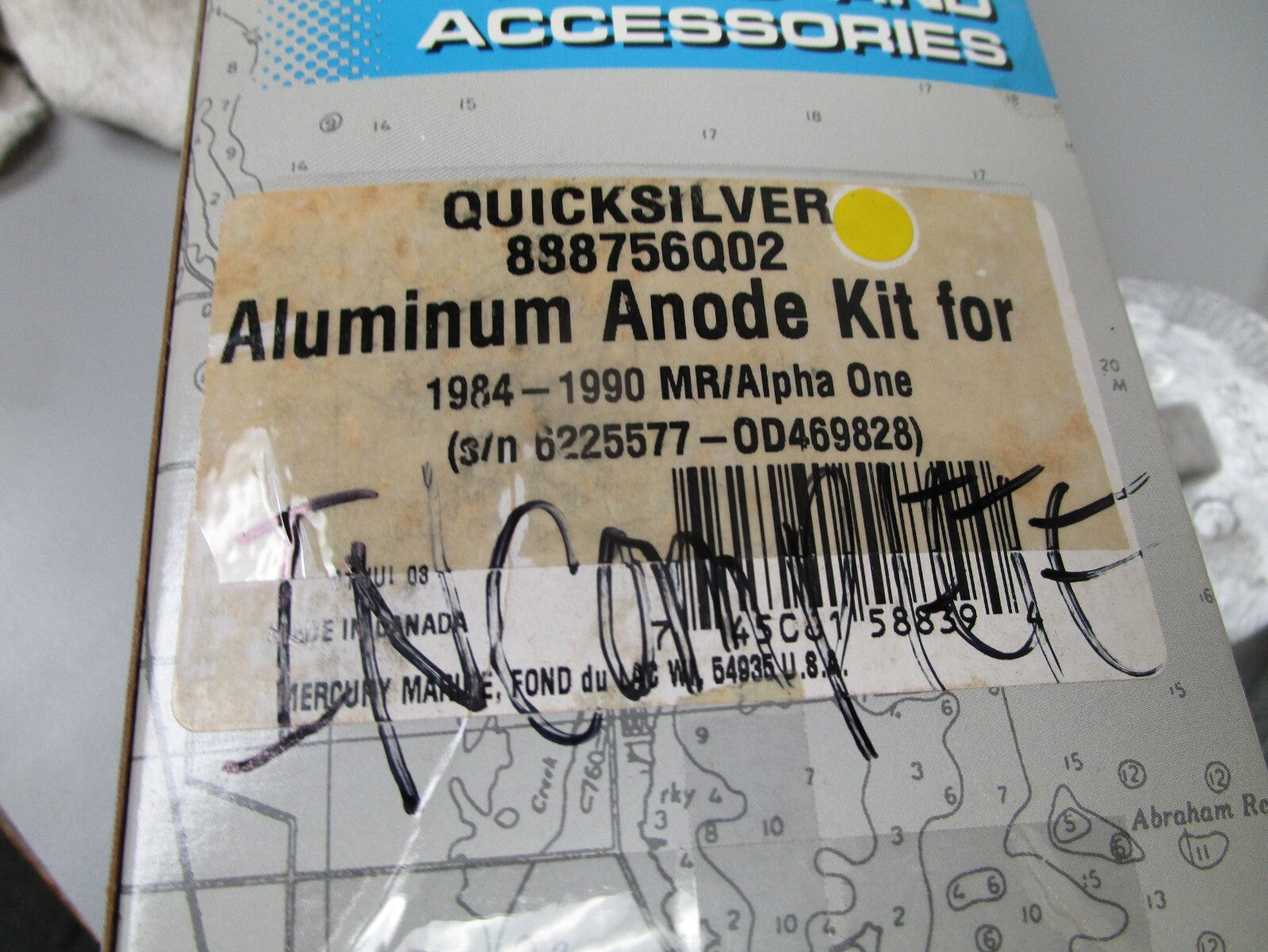 *NEW OEM* 0720 Mercury Quicksilver Anode Kit 888756Q02