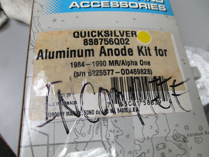 *NEW OEM* 0720 Mercury Quicksilver Anode Kit 888756Q02