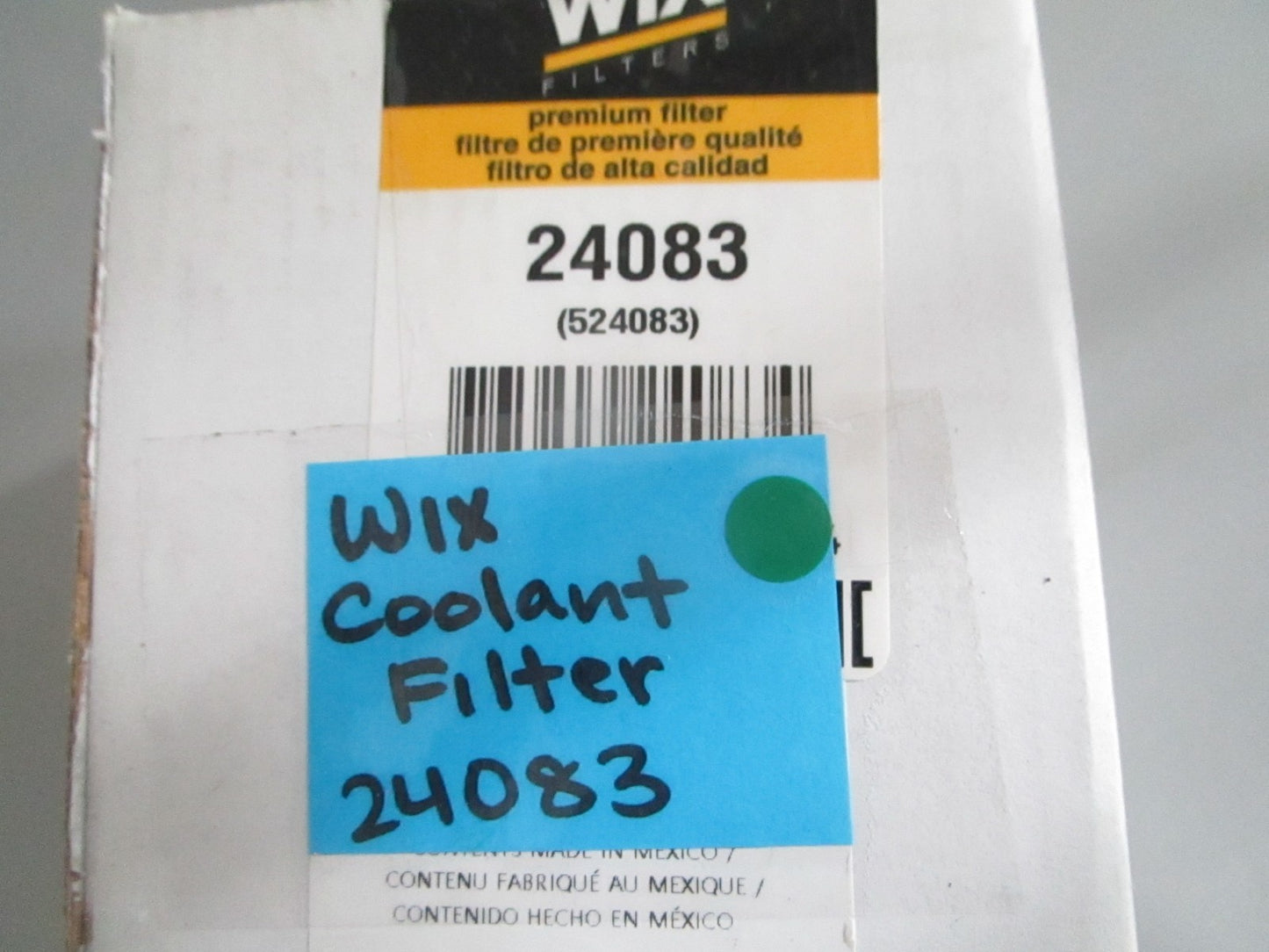 NEW OEM 24083 Wix Coolant Filter 0820