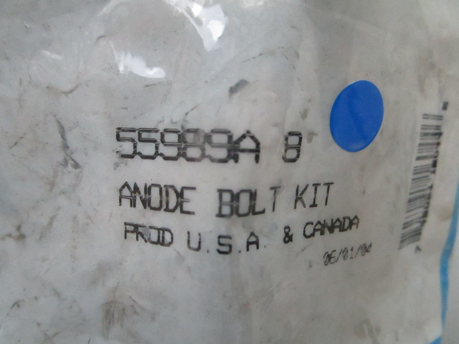 *NEW OEM* 0810 Mercury Quicksilver Anode Bolt Kit 55989A 8