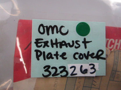 NEW OEM 323263 0323263 OMC Johnson Evinrude Exhaust Plate Cover 0810