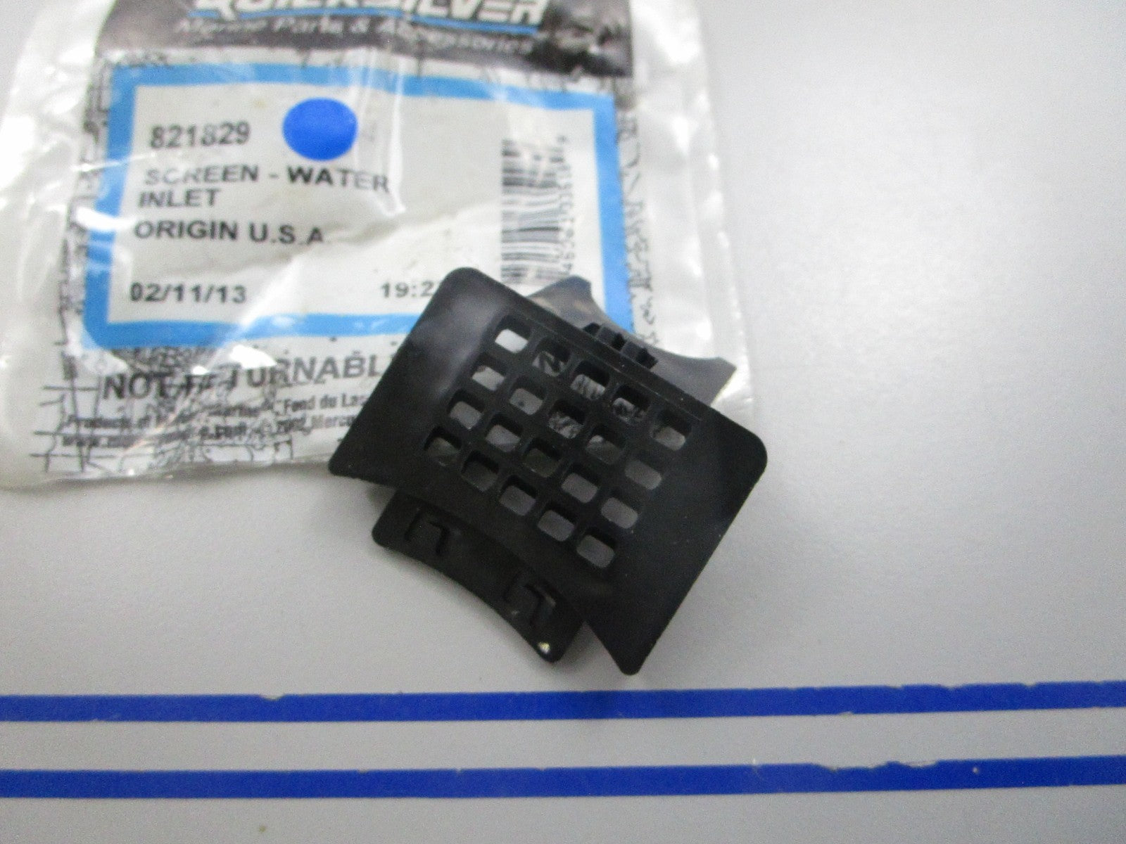 NEW OEM 821829 Mercury Quicksilver Water Inlet Screen 0810