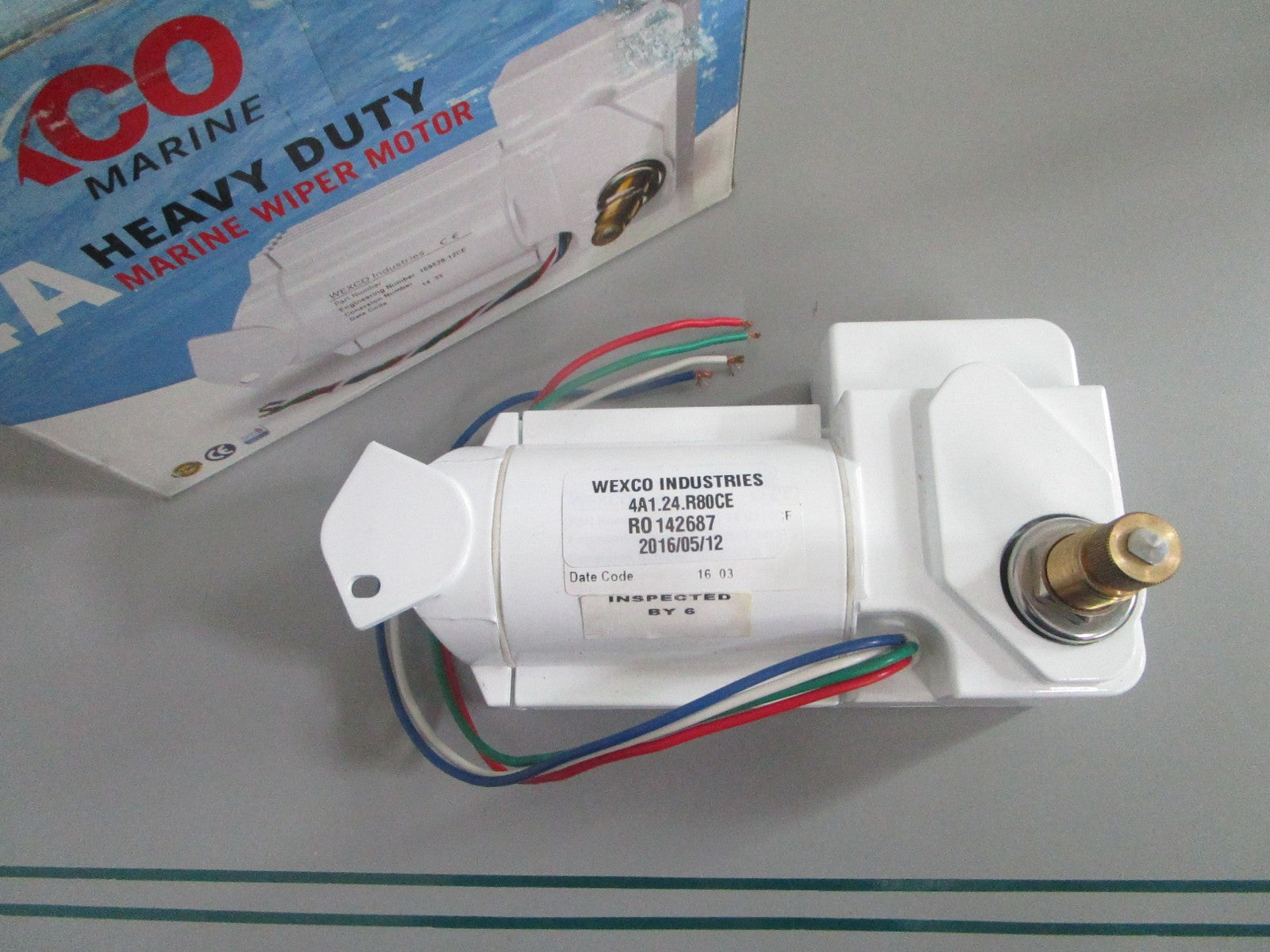 NEW OEM 4A1.24.R80CE Wexco Marine 4A Heavy Duty Marine Wiper Motor 0820