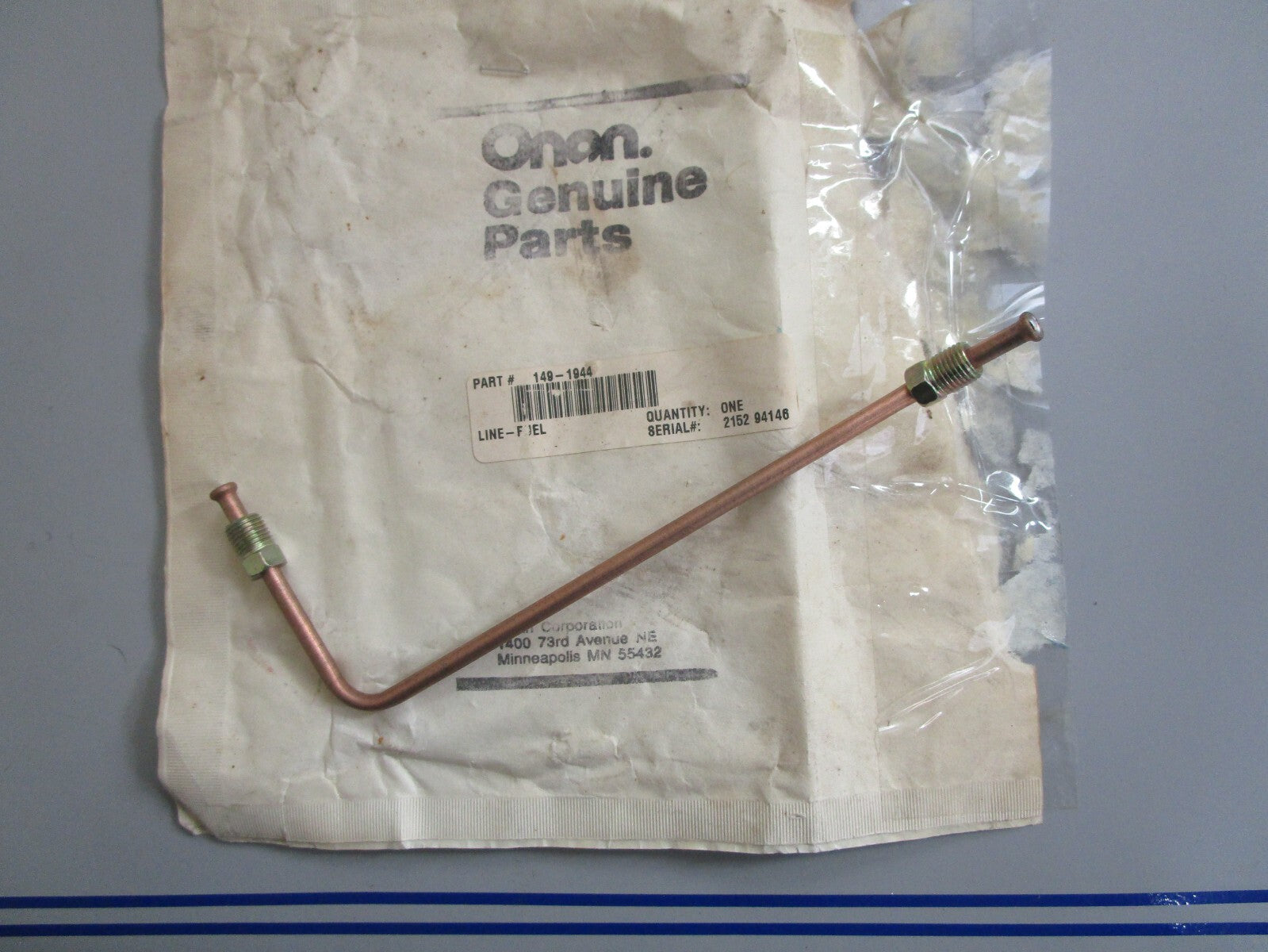 *NEW* 0820 Onan Fuel Line 149-1944