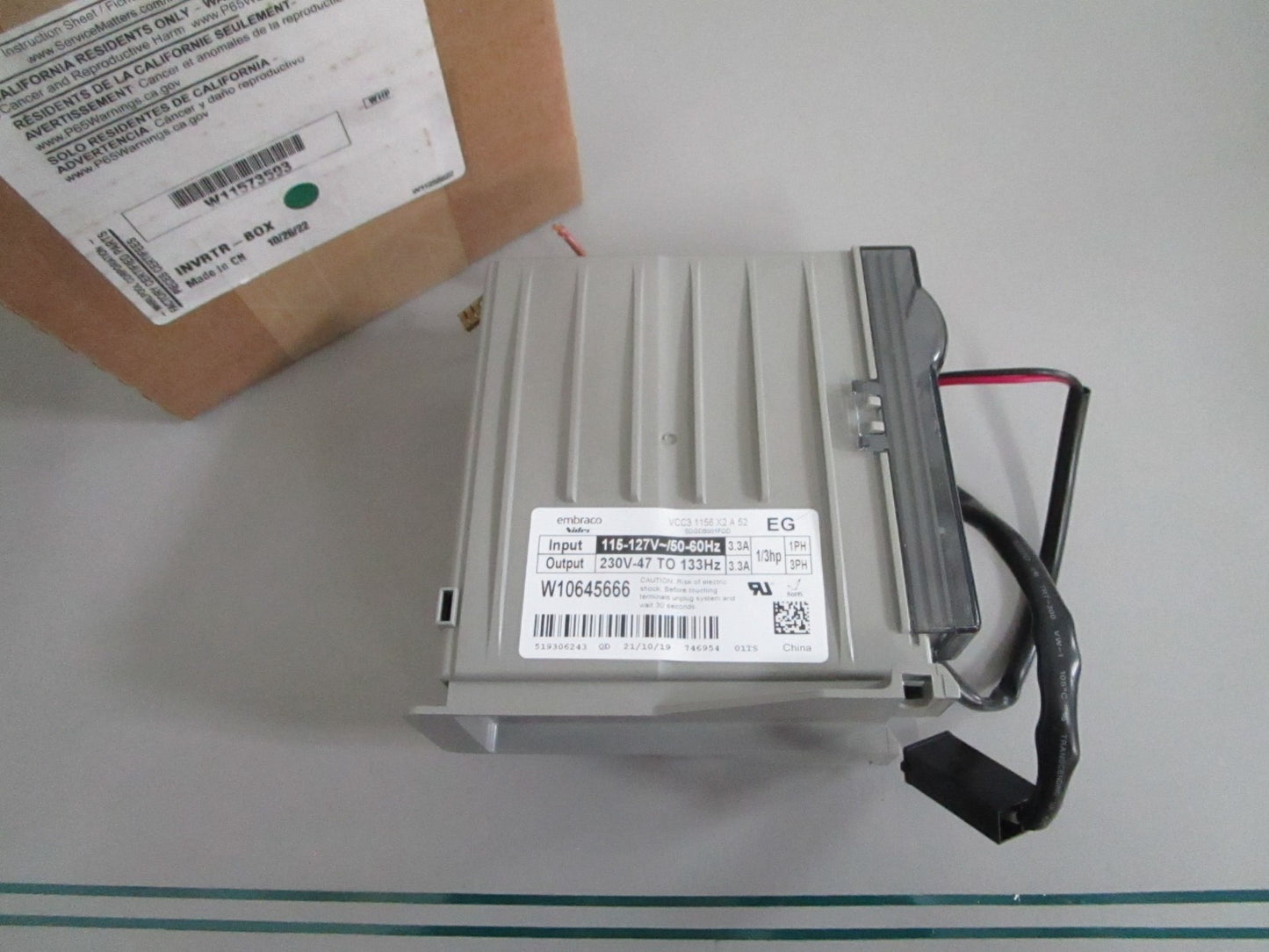 Whirlpool W11573593 NEW OEM Refrigerator Inverter Box Assembly NOS Genuine 0820