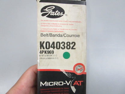 Gates NEW Micro-V Serpentine Belt K040382 4-Rib 38.75" (LOT OF 2) 0810