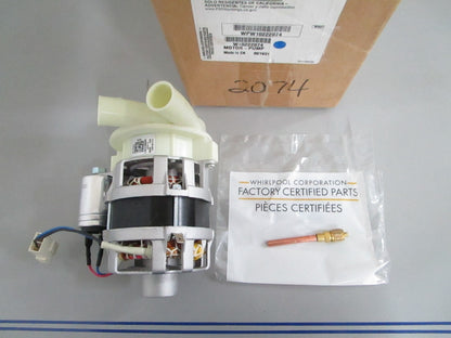 *NEW OEM* 0820 Whirlpool Pump Motor WPW10222074 W10222074
