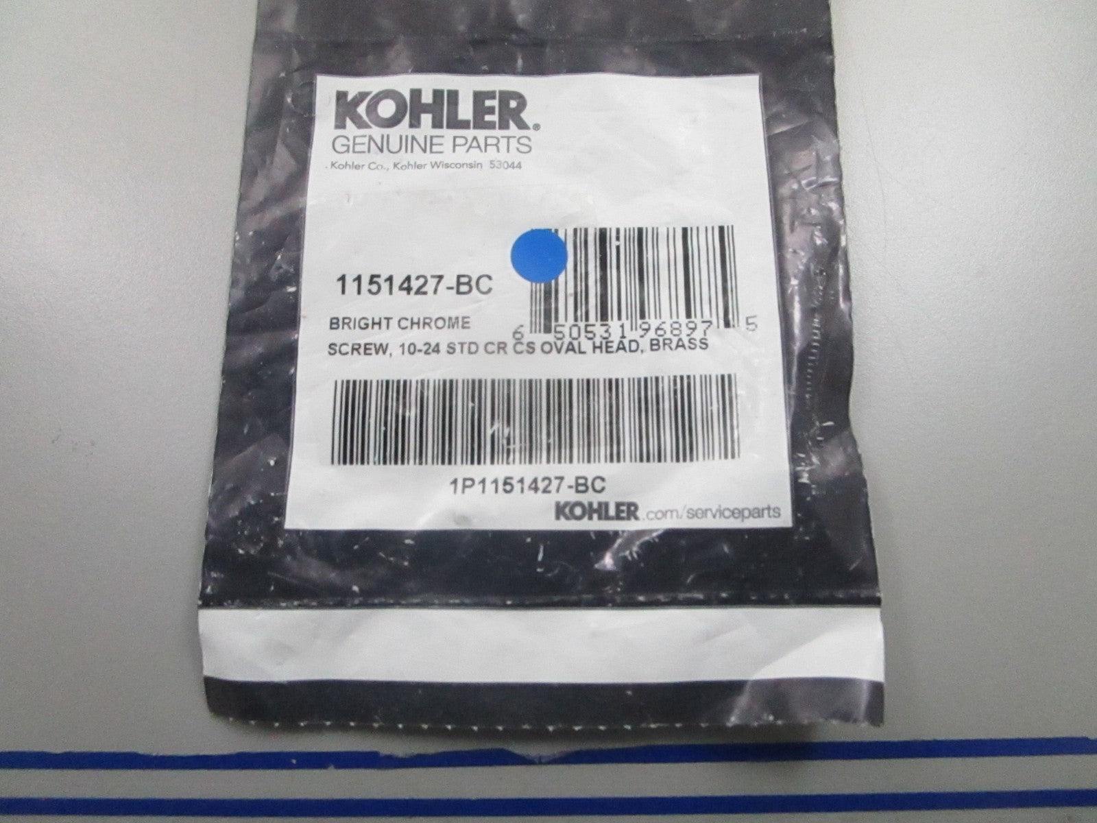 *NEW OEM* 0810 Kohler Bright Chrome Screw 1151427-BC