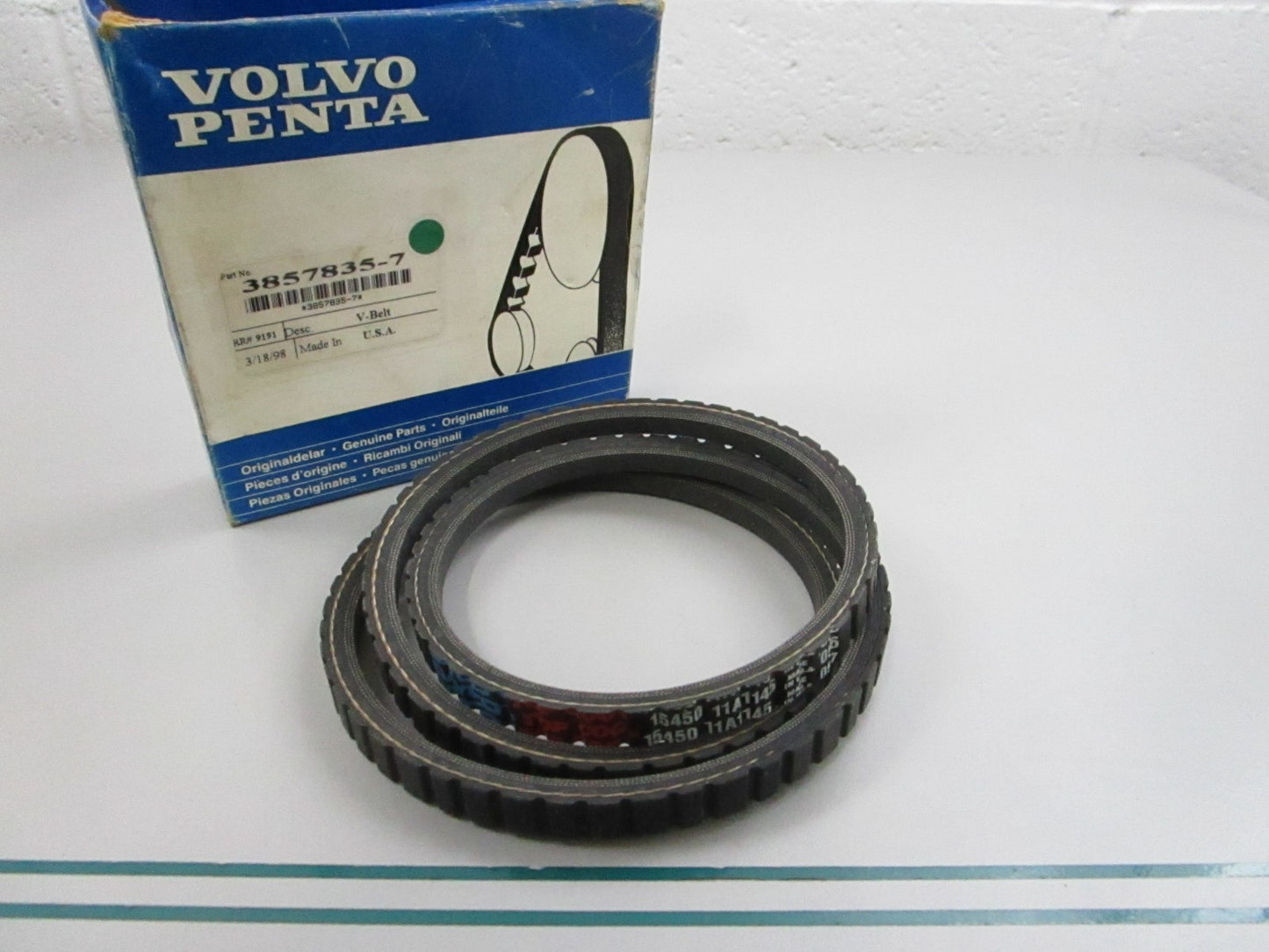 NEW OEM 3857835-7 Volvo Penta V-Belt 0810