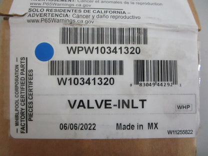 *NEW OEM* 0820 Whirlpool Water Inlet Valve W10341320 WPW10341320