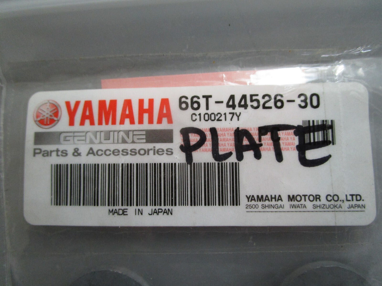 *NEW OEM* 0820 Yamaha Plate 66T-44526-30-00