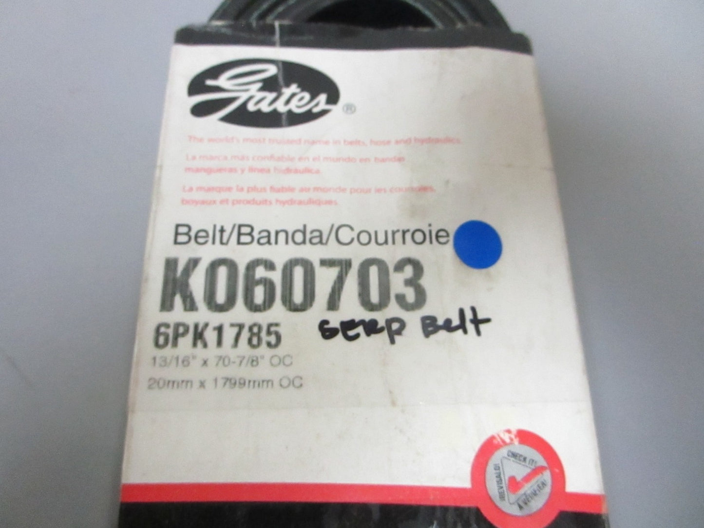 NEW K060703 Gates Micro-V 13/16" x 70 ⅞" Serpentine Belt 0720
