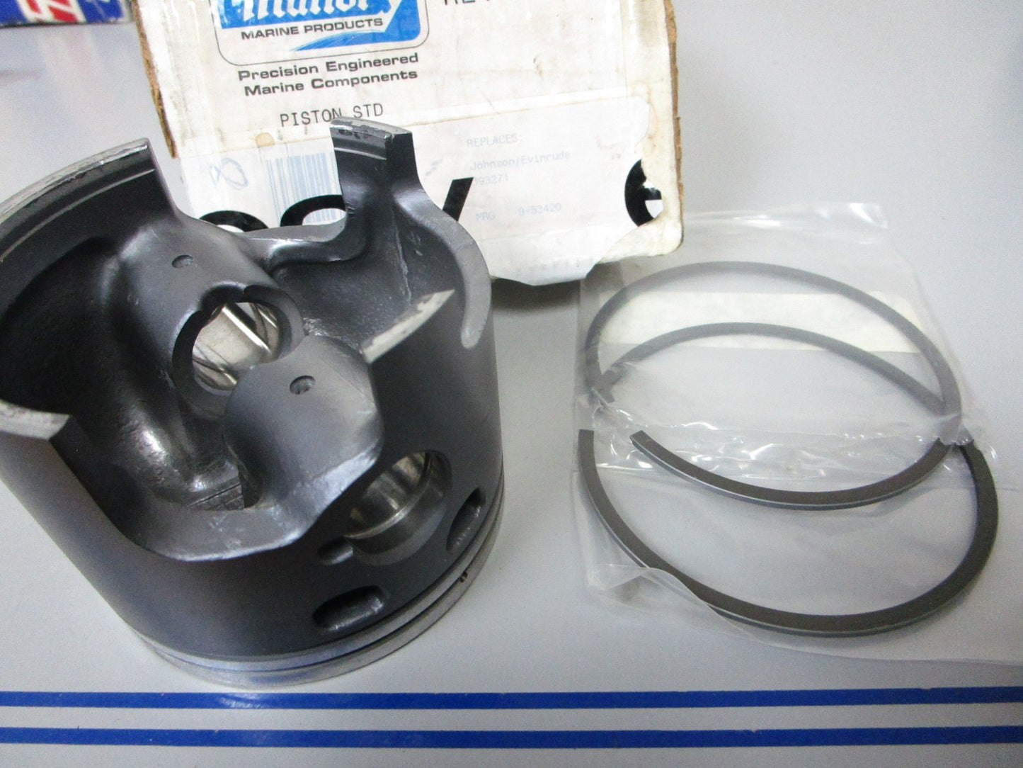 NEW RL4120 Replaces: OMC Evinrude 393271 Mallory STD Piston Kit 0720