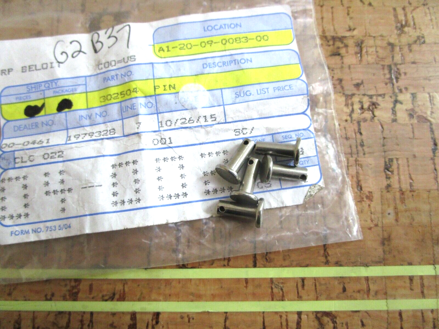 *NEW OEM* (LOT OF 5) 0750 OMC Johnson Evinrude PIN 302504 0302504