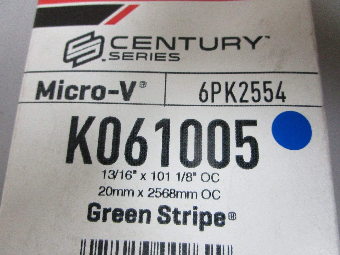 NEW K061005 Gates Micro-V Green Stripe 13/16" x 101 ⅛" Serpentine Belt 0720