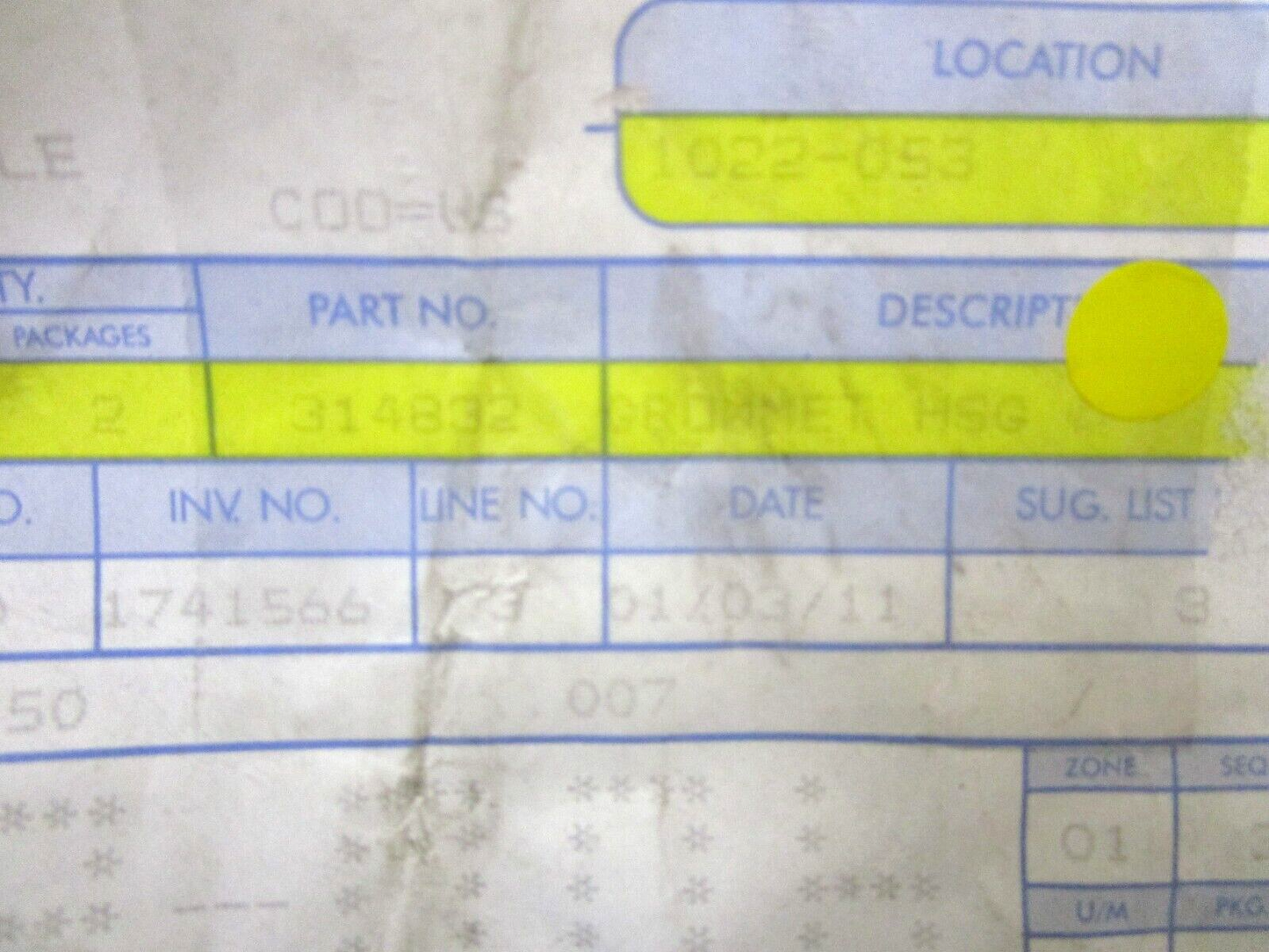 *NEW OEM* 0750 OMC Johnson Evinrude GROMMET HSG 314832 0314832