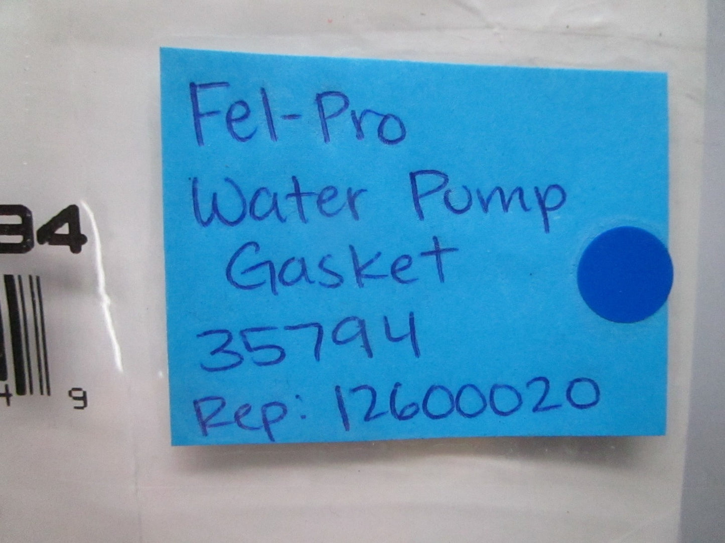 *NEW* 0810 Fel-Pro Water Pump Gasket 35794 Replaces: 12600020