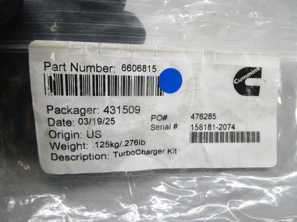 *NEW OEM* 0810 Cummins Turbocharger Kit 6606815