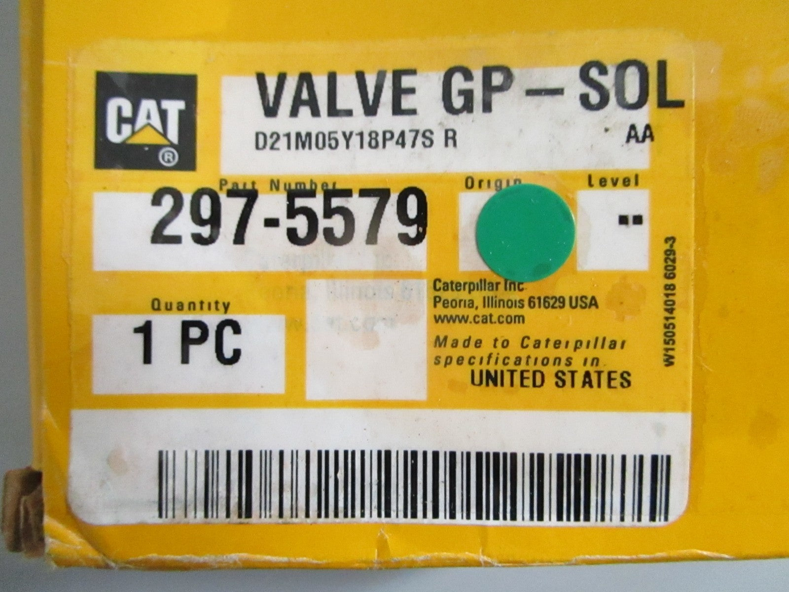 NEW OEM 297-5579 CAT Solenoid Valve 0820