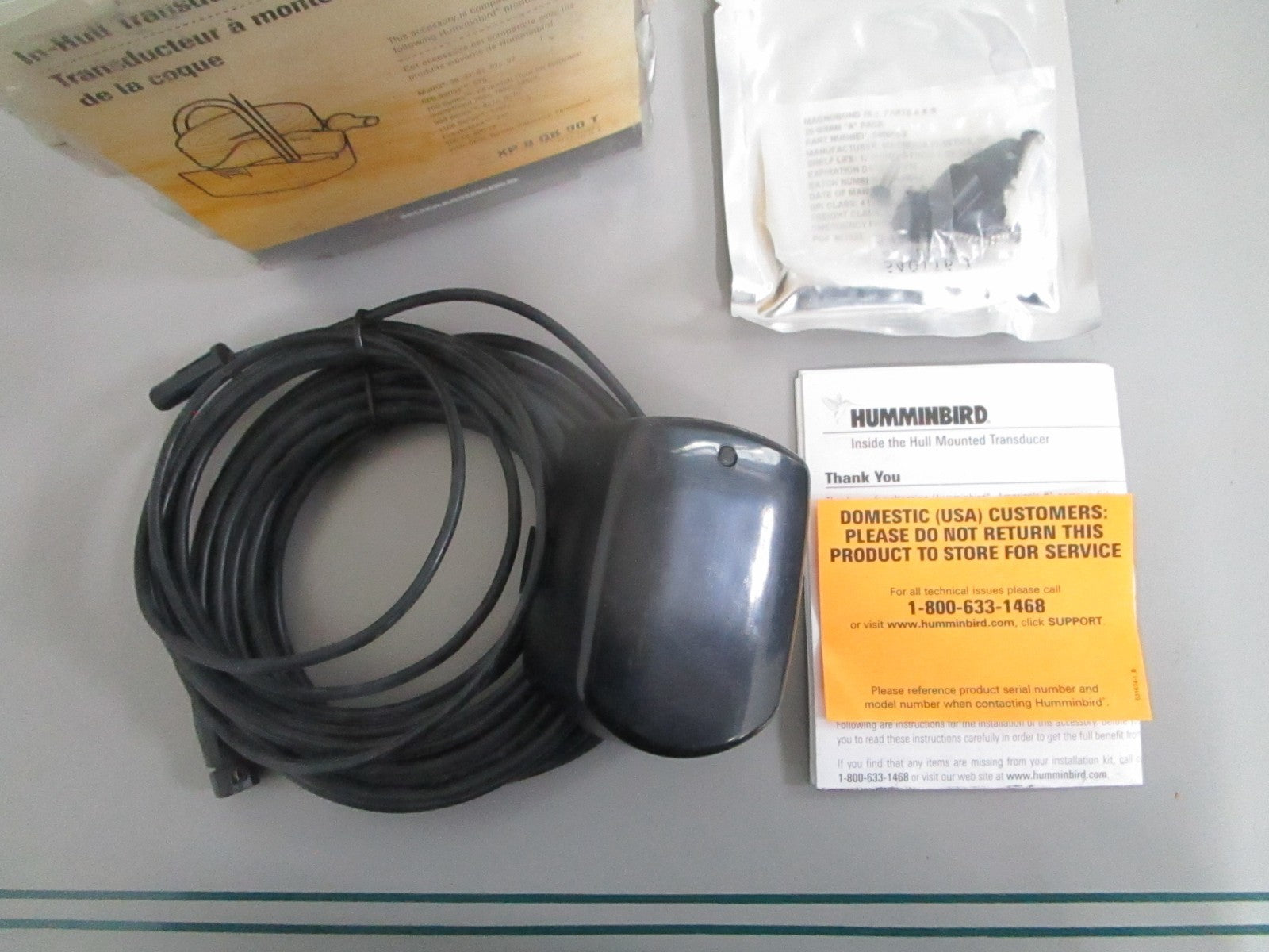 NEW OEM 710202-1 XP-9-QB-90-T Humminbird In-Hull Transducer 0820