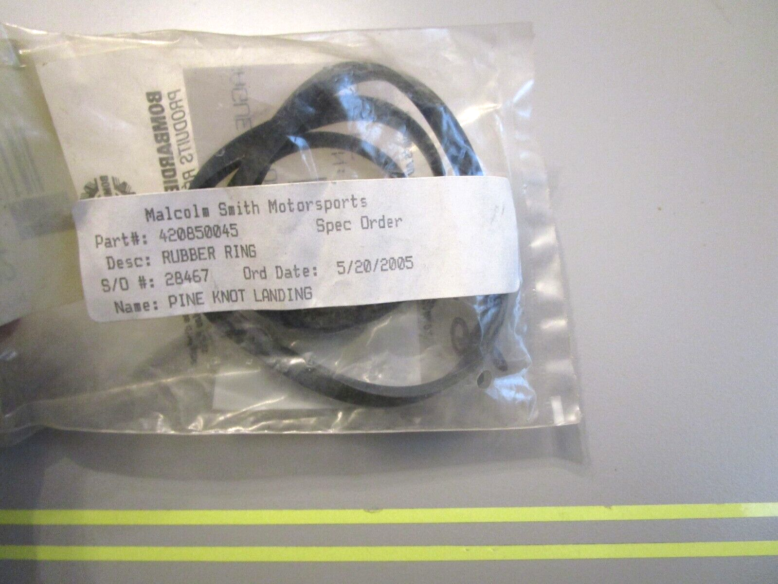 *NEW OEM* 0750 BRP Bombardier RUBBER RING 420850045