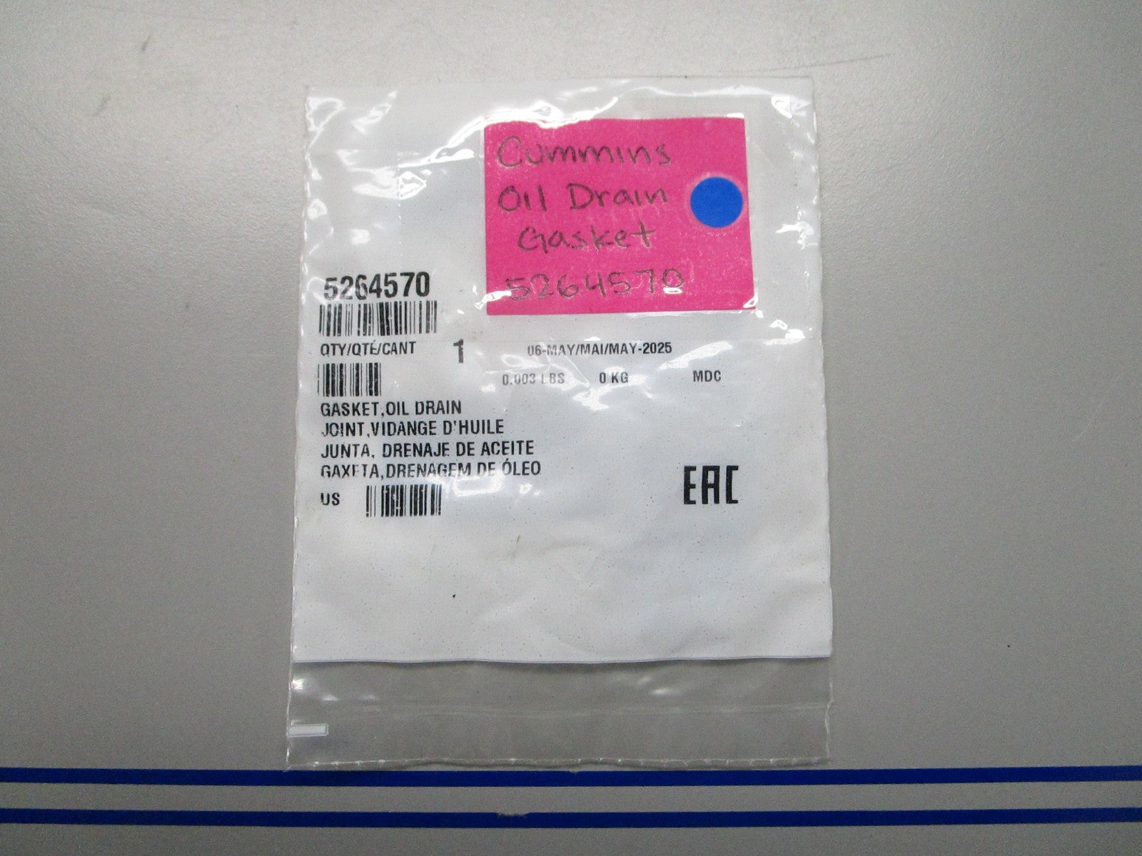 *NEW OEM* 0810 Cummins Oil Drain Gasket 5264570