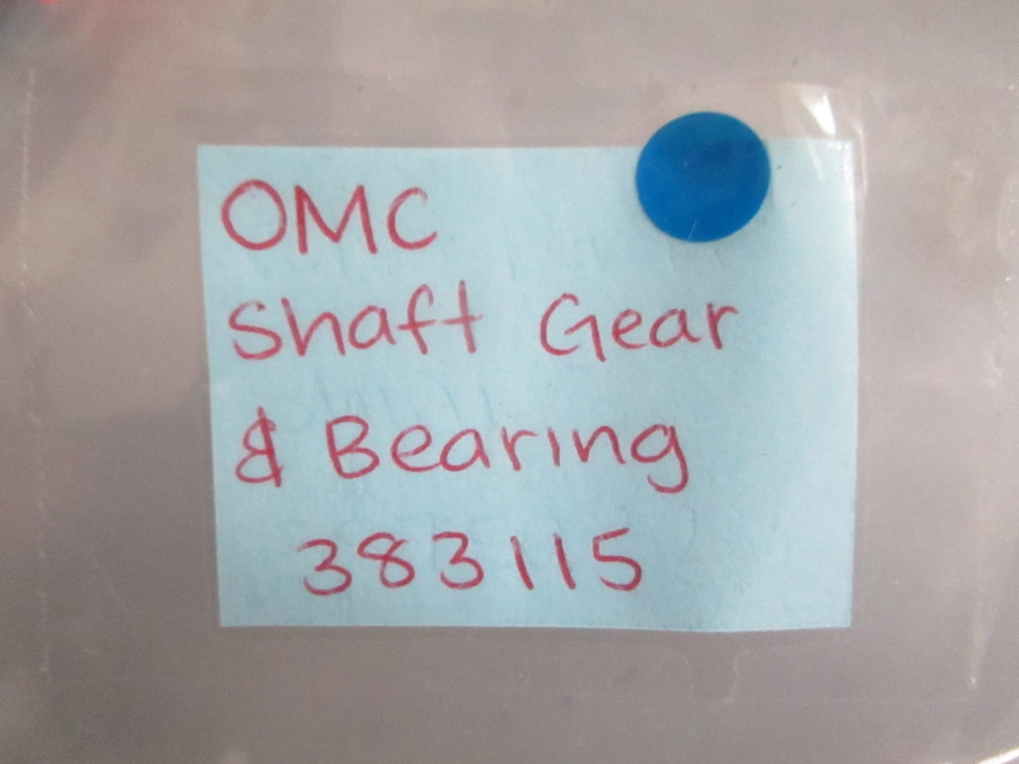 NEW OEM 383115 0383115 OMC Johnson Evinrude Shaft Gear & Bearing 0820