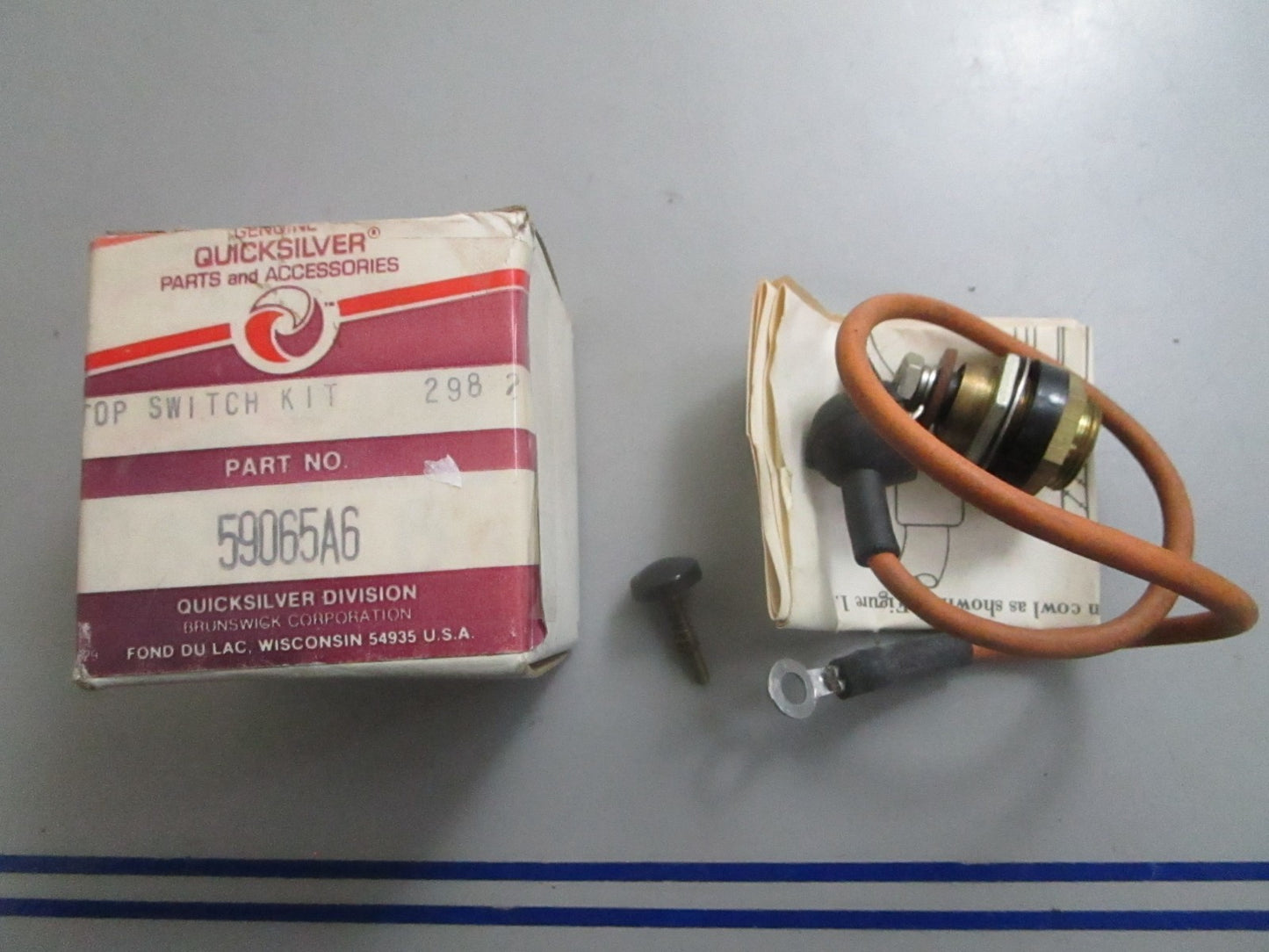 *NEW OEM* 0820 Mercury Quicksilver Stop Switch Kit 59065A6