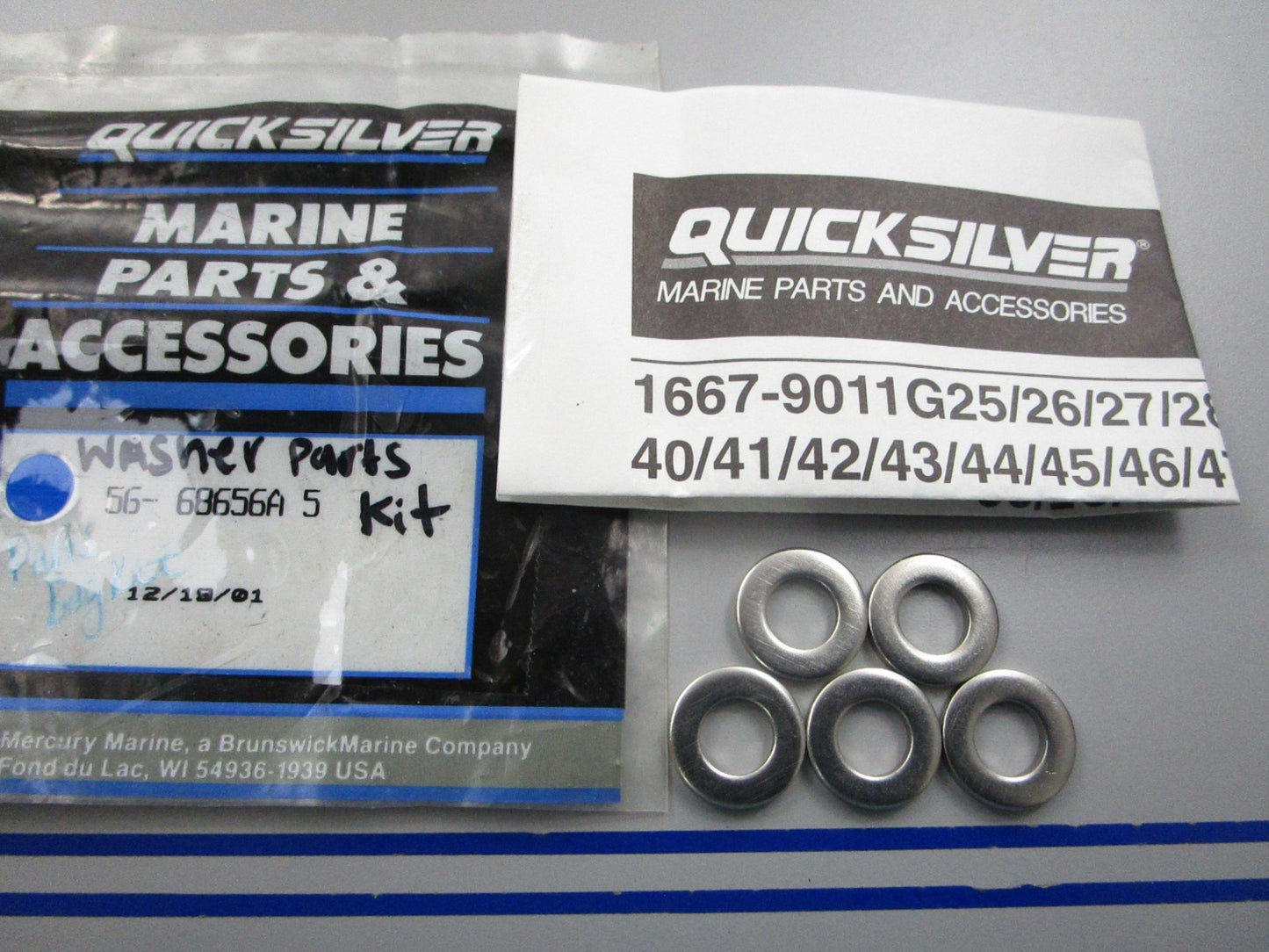 NEW OEM 56-68656A 5 Mercury Quicksilver Washer Parts Kit 0810